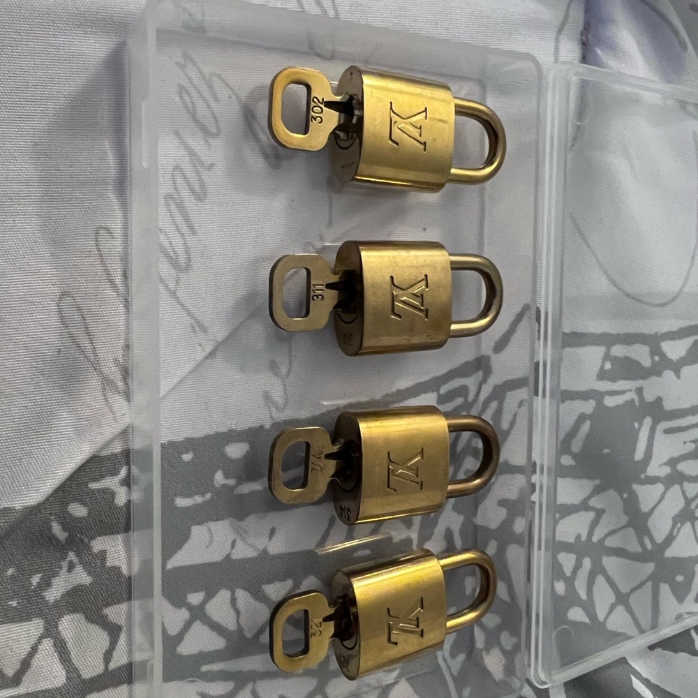 Louis Vuitton Brass Padlocks with Key